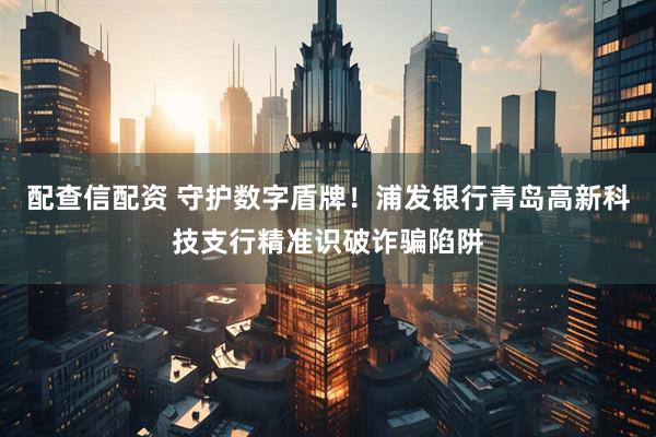 配查信配资 守护数字盾牌！浦发银行青岛高新科技支行精准识破诈骗陷阱